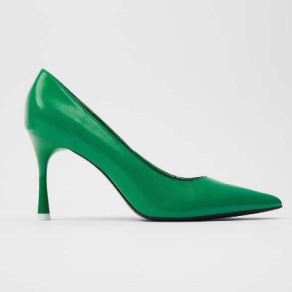 zara green heels